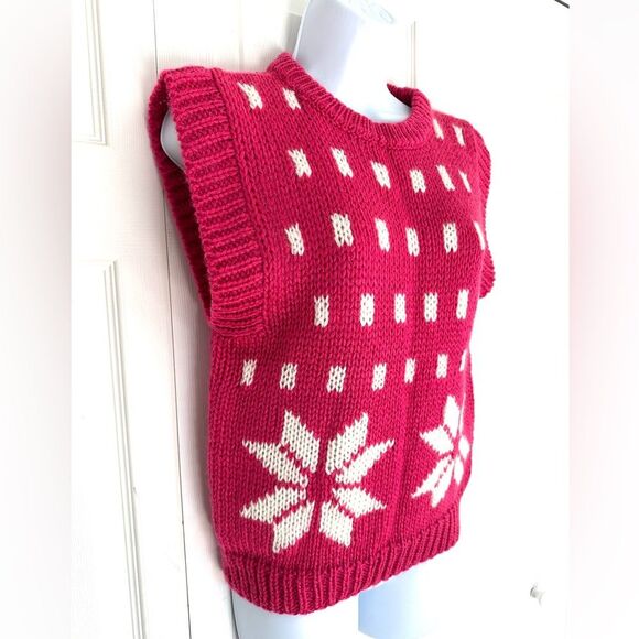 Vintage Sweater Vest Knit Grandma Cottage Core 80’s 90’s Retro Cristina’s - Picture 5 of 8